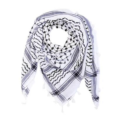 Palestinian Black and White Kufiya (Made in Palestine)