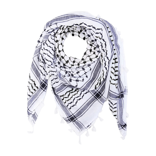 Palestinian Black and White Kufiya (Made in Palestine)