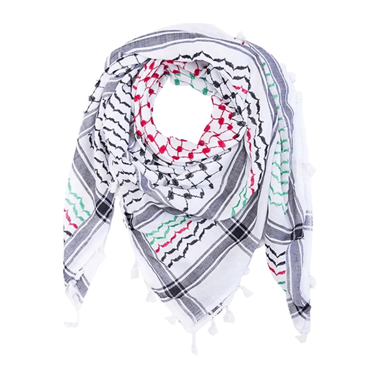 Nabulsi Palestinian Flag Kufiya (Made in Palestine)