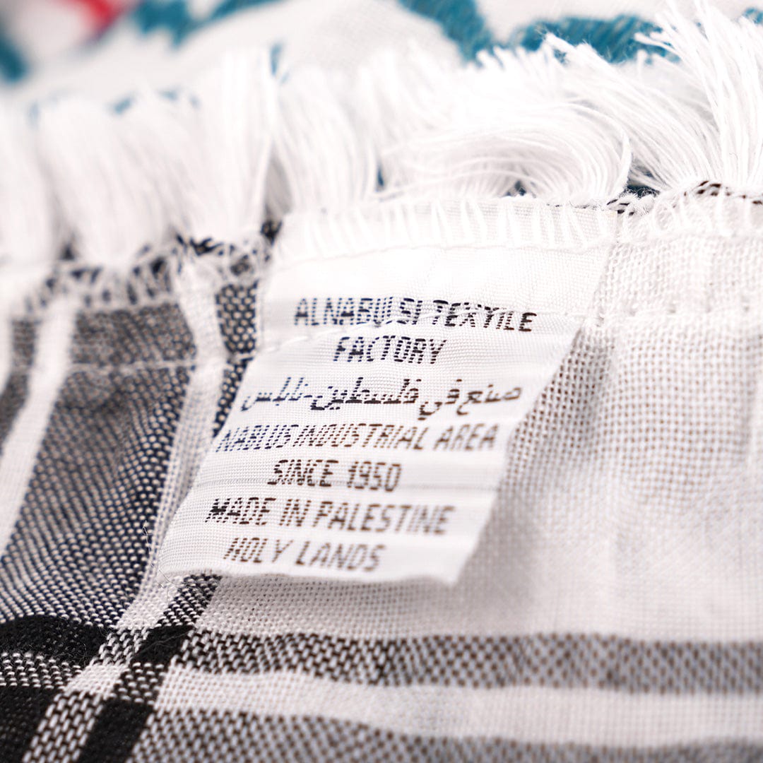 Nabulsi Palestinian Flag Kufiya (Made in Palestine)